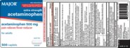 Acetaminophen 500 mg Tablets, 500 Tablets/Bottle