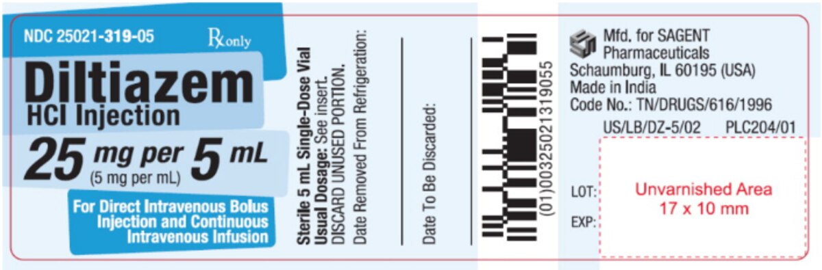 DILTIAZEM HCL 25MG SDV 5ML EACH