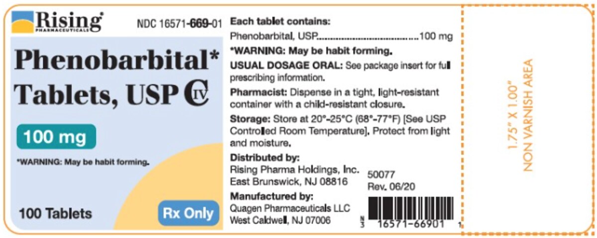 Phenobarbital 100 mg Tablets, 100 Tablets/Bottle