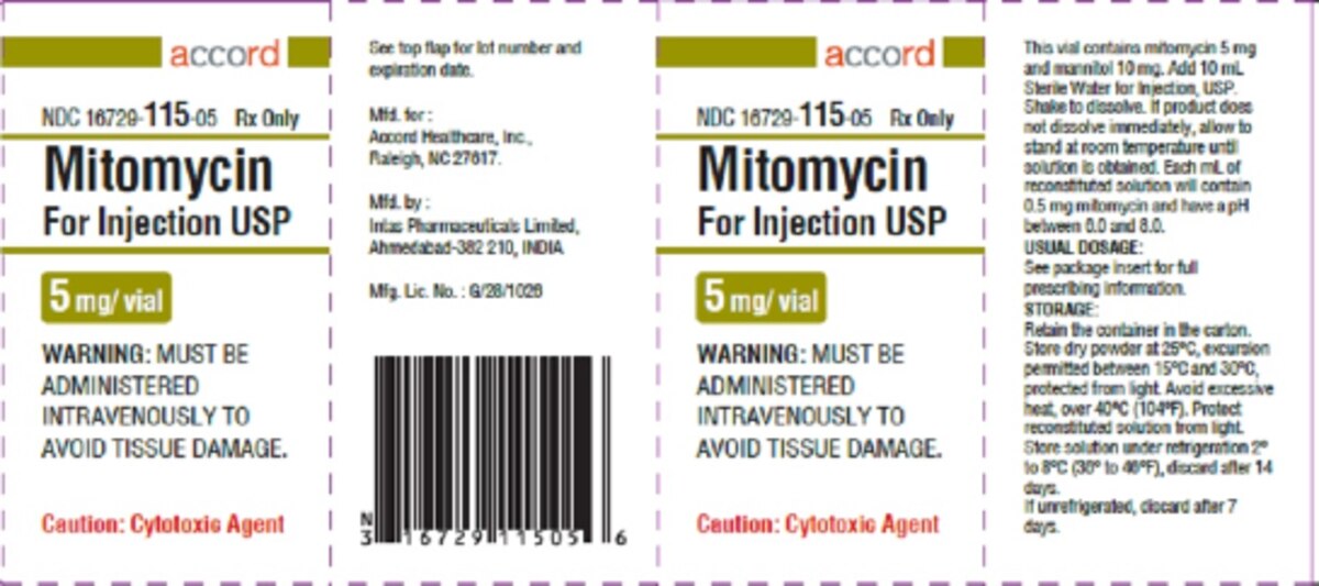 Mitomycin 5 mg Powder for Injection, Vial