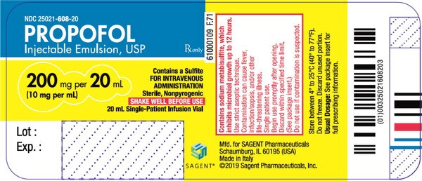 PROPOFOL 10MG/ML VL 25X20ML