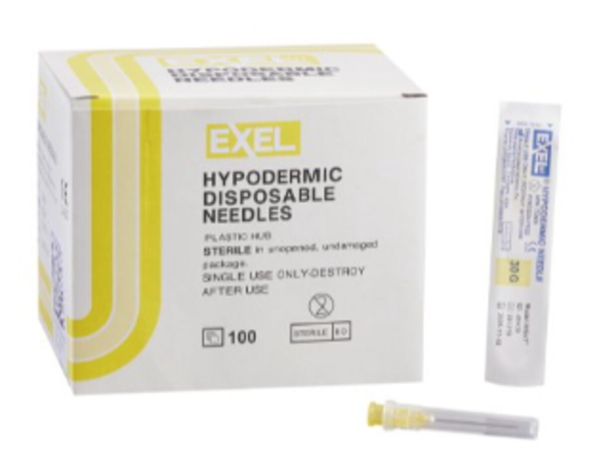 Exel sterile hypodermic needle 30 g