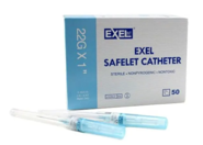Exel Safelet IV catheter 22 gauge x