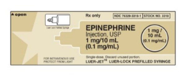 Epinephrine 0.1 mg/mL Injection, 10 mL Prefilled Syringe
