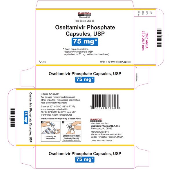 OSELTAMIVIR PHOS 75MG CAP 10 UD