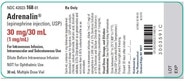 Adrenalin 1 mg per mL 30 mL vial