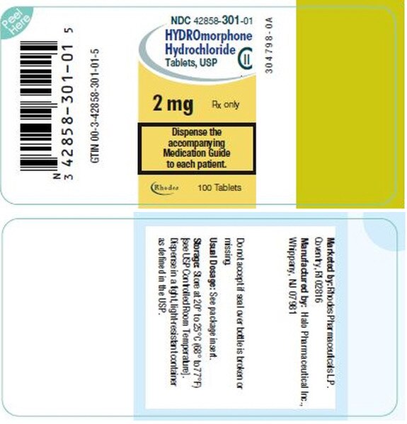 HYDROMORPHONE 2MG TAB 100