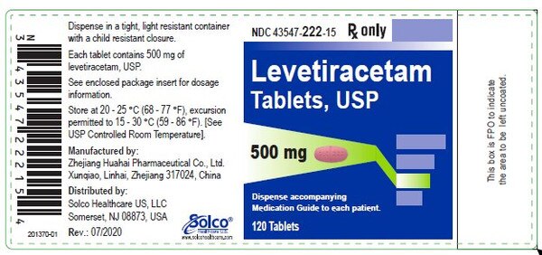 LEVETIRACETAM 500MG TAB 120