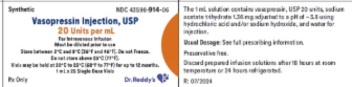 vasopressin 20UN-ML 43598091406