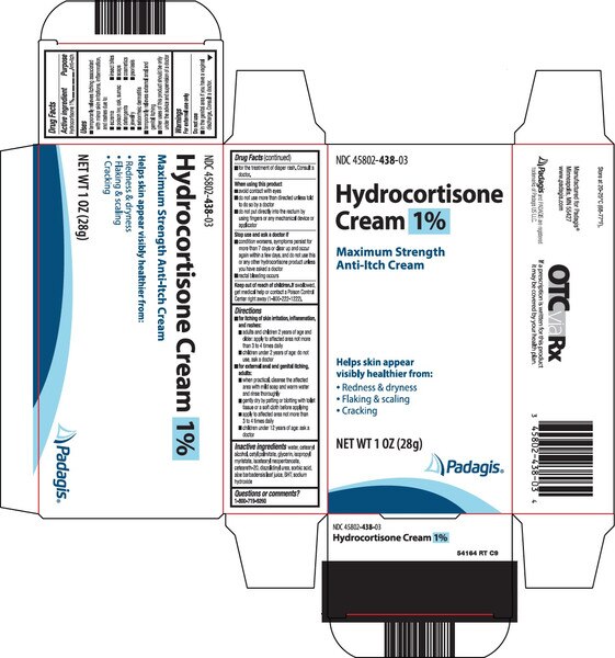 Hydrocortisone 1% cream, 28 g tube in carton, NDC 45802-438-03