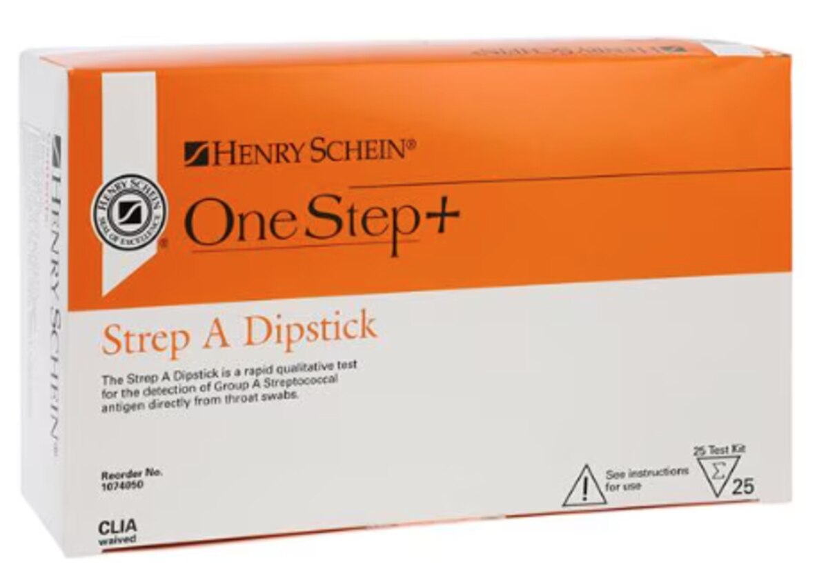 OneStep+ Strep A Dipstick Test, CLIA-Waived, 25 Tests