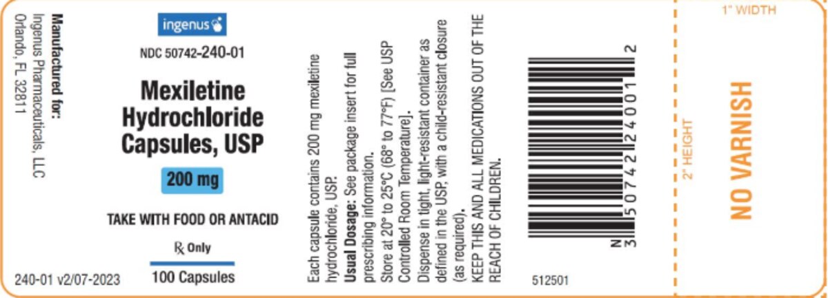 MEXILETINE HCL 200MG CAP 100