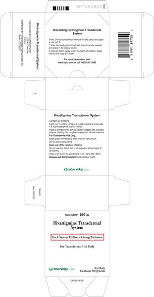 RIVASTIGMINE 4.6MG-24HR TRNSDM SYS 30