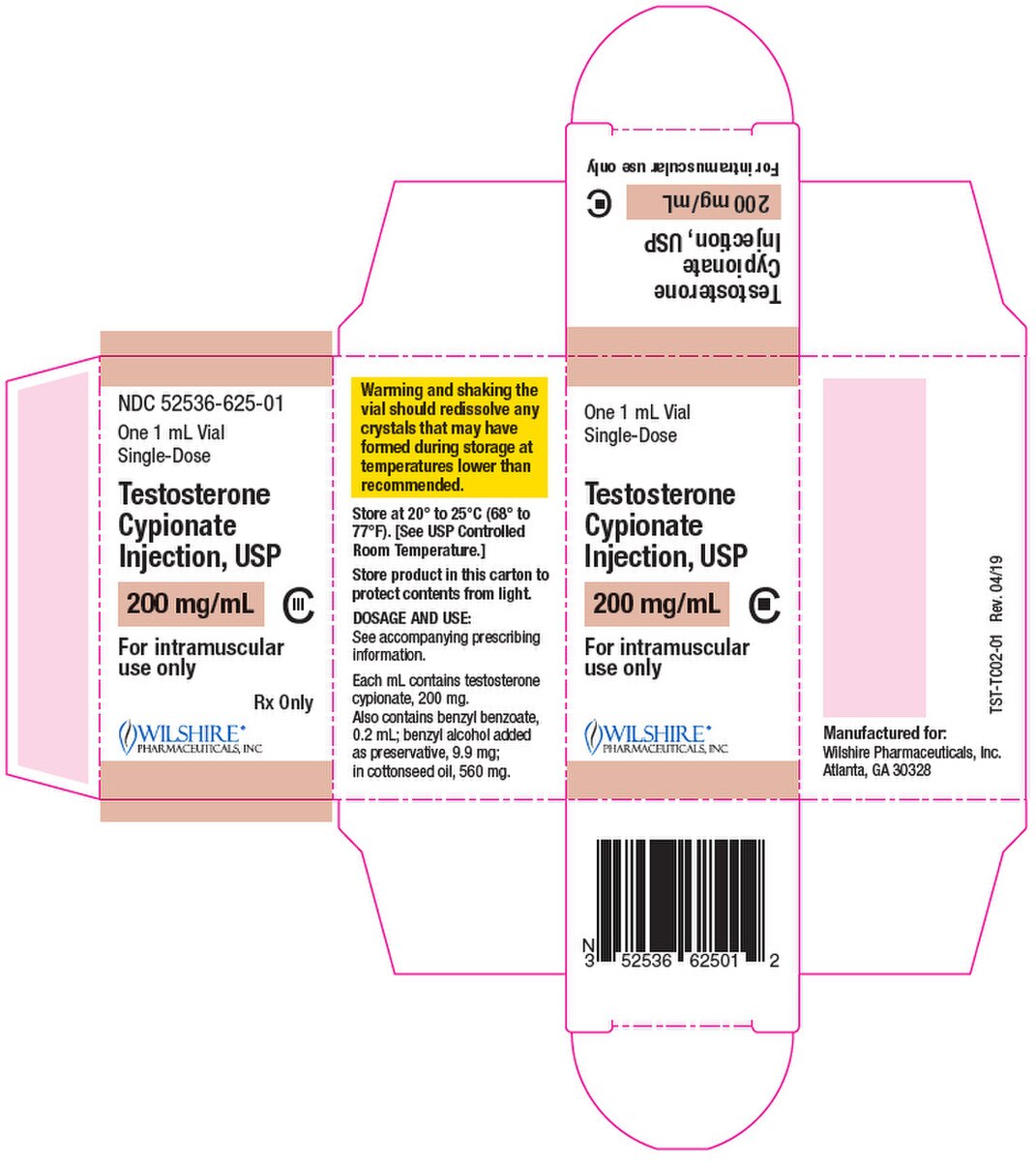 Testosterone Cypionate 200 mg/mL Injection, 10 mL Multi-Dose Vial
