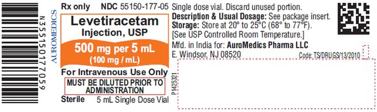 LEVETIRACETAM INJ 500 MG SDV 10X5ML