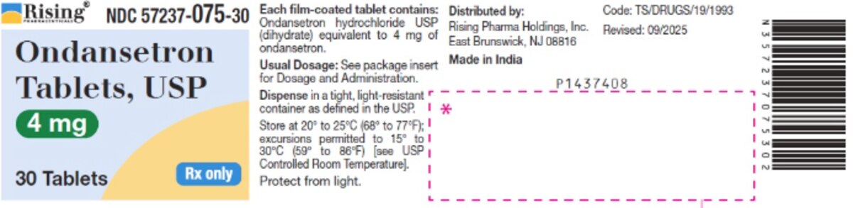 Ondansetron HCL 4 mg Film-Coated Oral Tablet, 30 Tablets/Bottle
