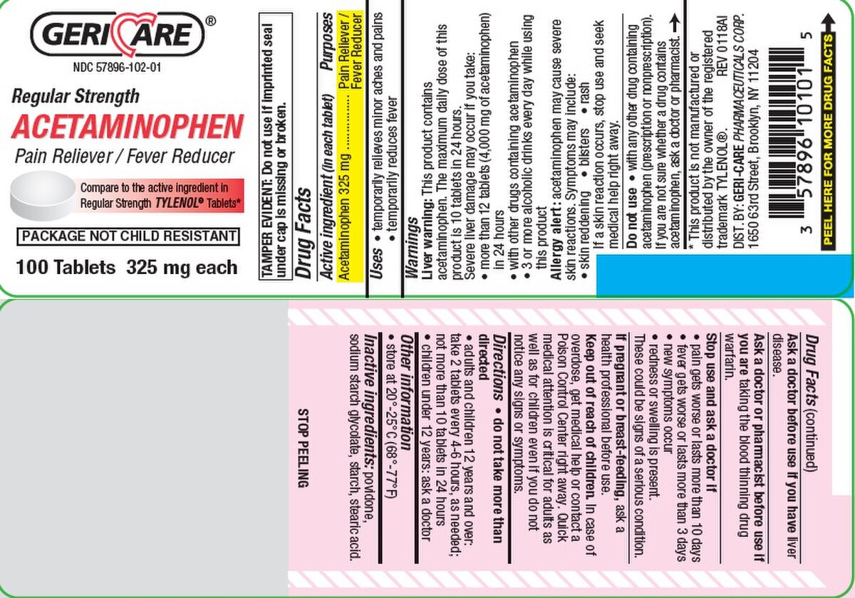 ACETAMINOPHEN 325MG TAB 100