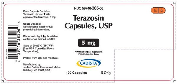 TERAZOSIN 5 MG CAP 100