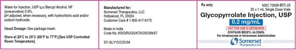 GLYCOPYRROLATE 0.2MG SDV 25X1ML