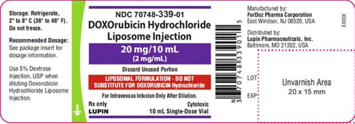DOXORUBICIN HCL LIPOSOME 20MG SDV 10ML