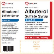 Albuterol Sulfate — 2 mg in 5 mL, Syrup, 1 × 473 mL bottle
