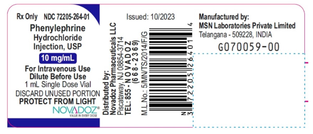 PHENYLEPHRINE HCl 72205-264-01