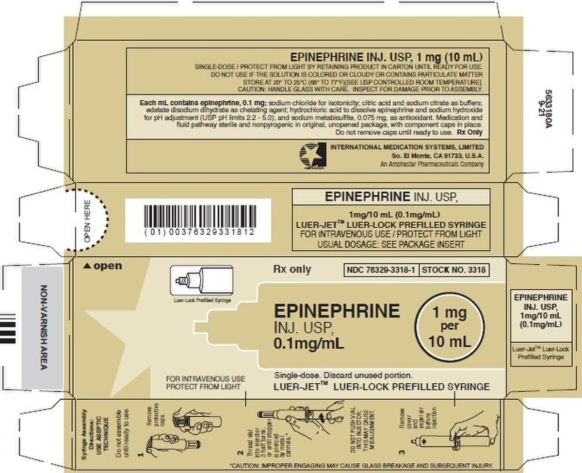 Epinephrine 0.1 mg/mL syringe