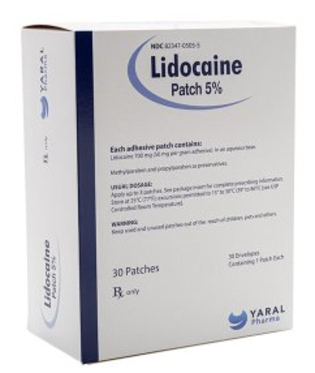 Lidocaine 5% Topical Patch, 30 Patches/Pack