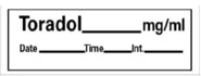 PDC AN-201 Toradol Anesthesia Tape, White — 333 Imprints