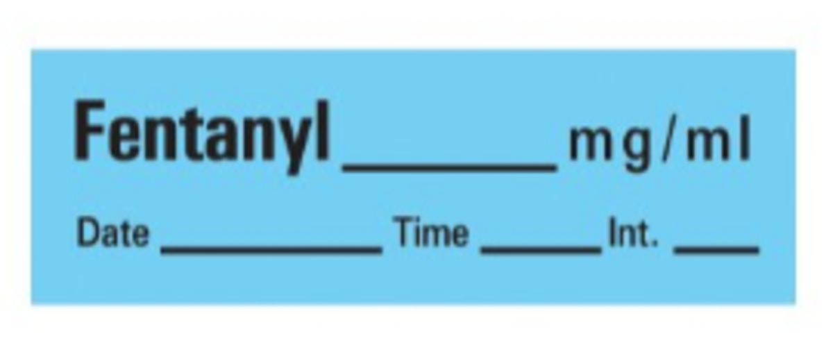 DRUG LABEL ANESTHESIA FENTANYL BLUE 1/ROLL